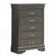 Commode noire élégante en métal transitionnel-233703702