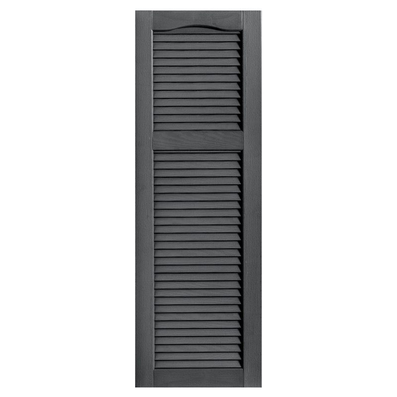 Paire de volets à persiennes style cathédrale, Gris, 36 po, 18 po