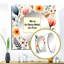 Doux pastels décoratifs floraux - grand miroir mural carré bohémien et éclectique pour chambre à coucher-100991339