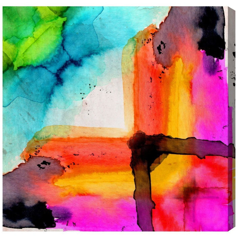 Composition Number VI - Peinture sur toile, H 12 po x l 12 po