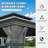 Aluminum Galvanized Steel Patio Gazebo with Double Roof Gray-90652764