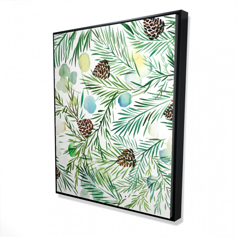Pine Cone Pattern Print On Canvas, 60" H x 48" W