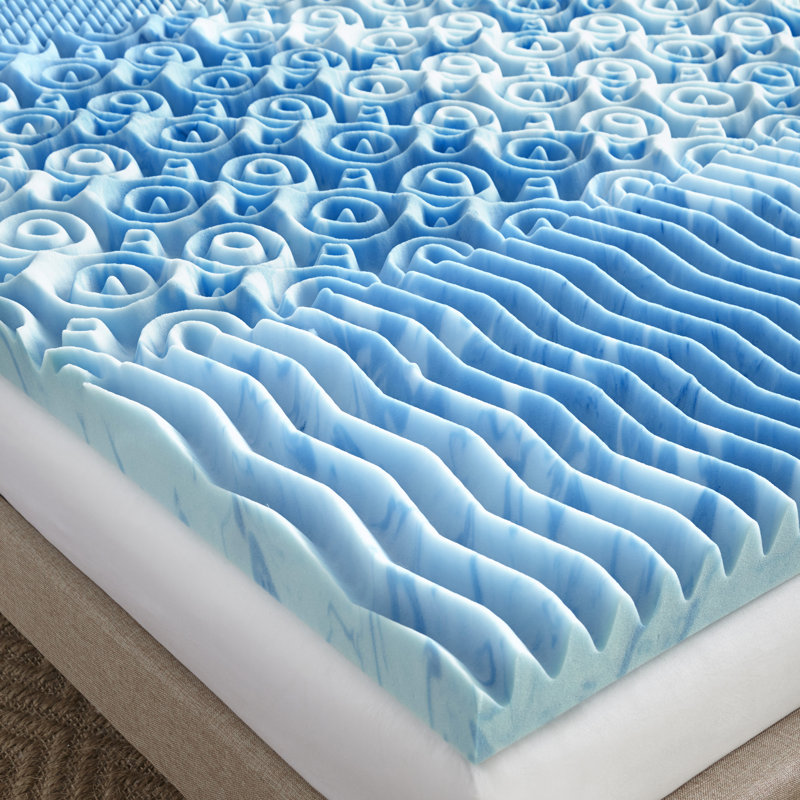 Nautica Home Gellux Gel Memory Foam Topper, Multi-Zone Cooling Support, Twin XL, 3"