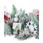 Snowy Cottage 60in Mantel Swag Pre-Lit with 70 LED Fairy Lights B/O