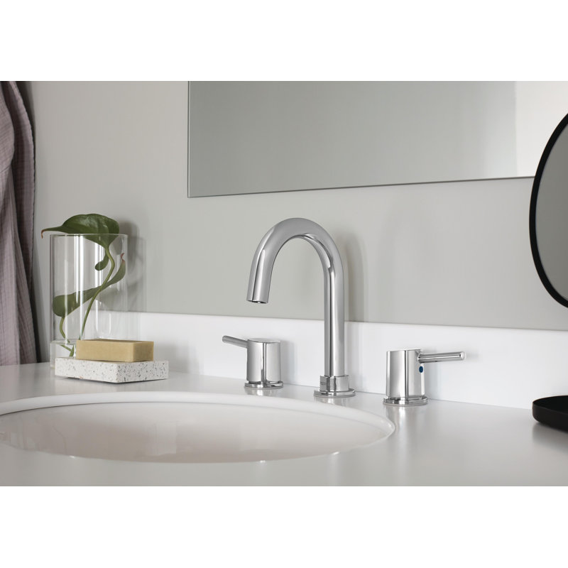 Robinet pour salle de bain à deux poignées, Chrome