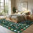 Washable Rugs for Living Room, Floral Animal Print Area Rug with Non Slip Backing, Low Pile & Stain Resistant Botanical Soft Accent Carpet for Dining Room, Under Table, Bedroom, Nursery-1098794495-1098392653