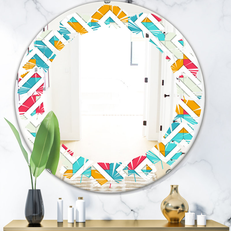 Miroir mural Leaves Abstract I Coastal, H 31,5 po x l po