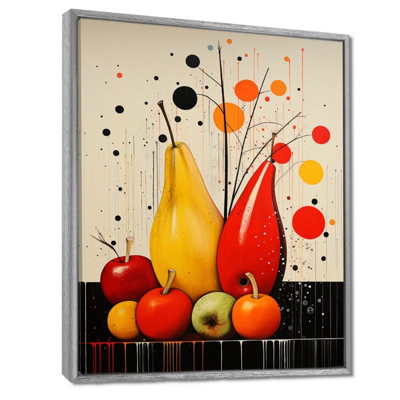 «Fruit Harvest Spectrum Différent I», reproduction sur toile, H 32 po x l 24 po x P 1 po, Argent argent