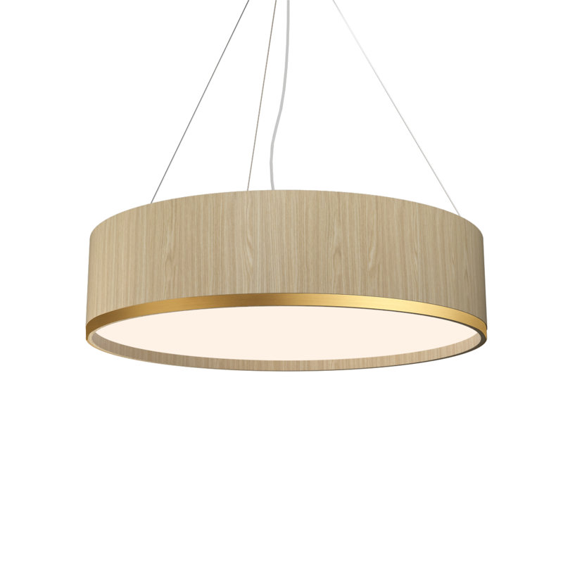 Pendant Accord Cylindrical, 7.48" H x 35.43" W x 35.43" D, Sand