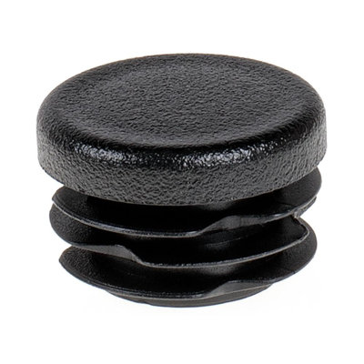 Outwater Plastic Round End Cap For Tubing (8 Pcs.) | 1" Dia. Tube Plug/Chair Glide/Floor Protector/Tube Closure/Tube Hole Plug/Pipe Plug | Fits Multi Gauge Tubing | Textured Black | Heavy Duty