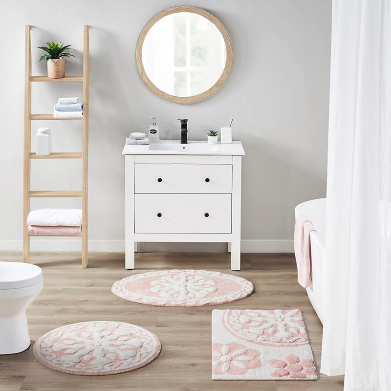 Medallion Cotton Tufted Bath Rug（Only One Rug）