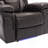 Home Theater Seating Manual Recliner Chair With Led Light Strip For Living Room,Bedroom, Brown
