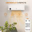 HOMCOM 2000W 6824 BTU Electric Wall Mounted Space Heater and with Digital Display-101883392