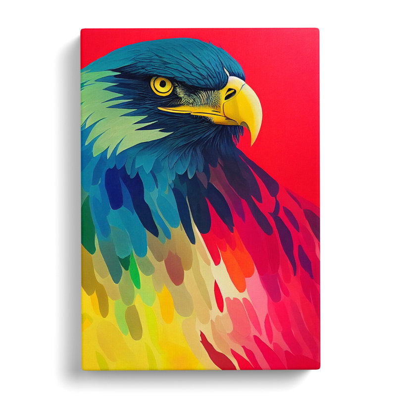 Hartington Eagle In Colour - Wrapped Canvas, 76cm H x 50cm W x 3cm D