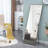 Brown Solid Wood Frame Full-length Mirror