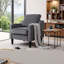 Chaise d'appoint avec accoudoirs en chenille Mid-Century-2122084409