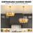 24.8" 6-Light Modern Glam Tiered Amber Glass Chandelier