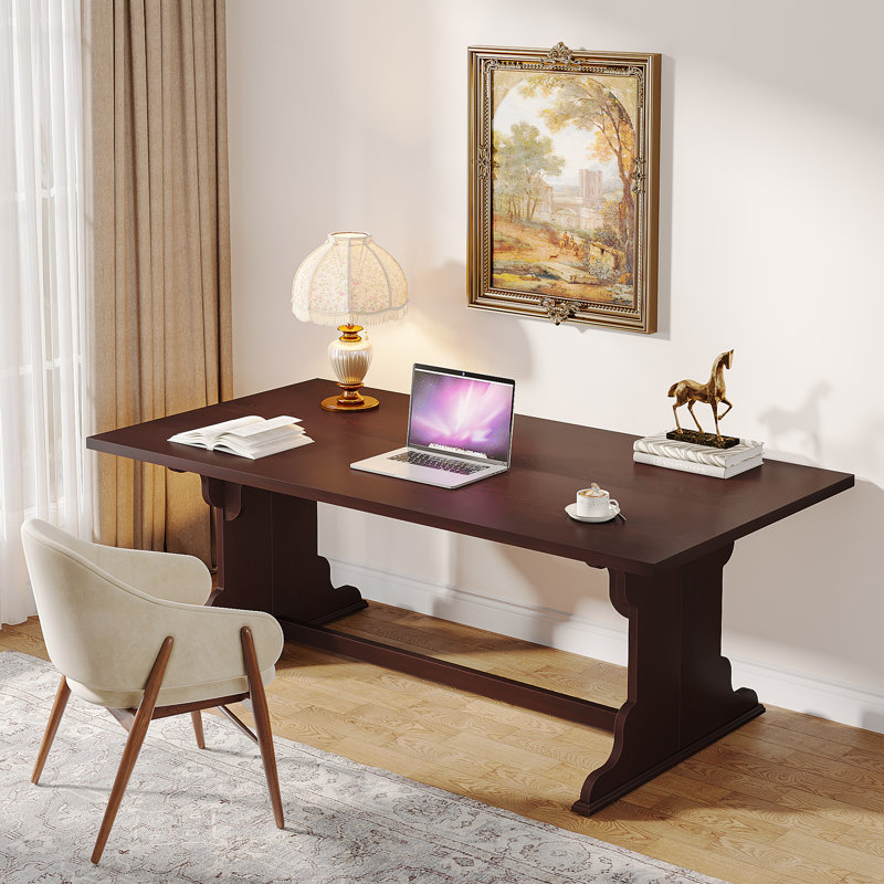 Bureau d'ordinateur 63 pouces noyer