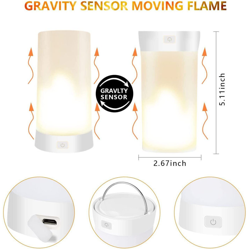 Lumière blanche chaude à effet flamme avec bougie sans flamme télécommandée
