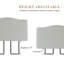 Tête de lit tapissier en lin avec hauteur réglable, dossier ergonomique pour matelas de 6 à 15 po, aucun assemblage requis - simple, gris clair-352453189-352453188