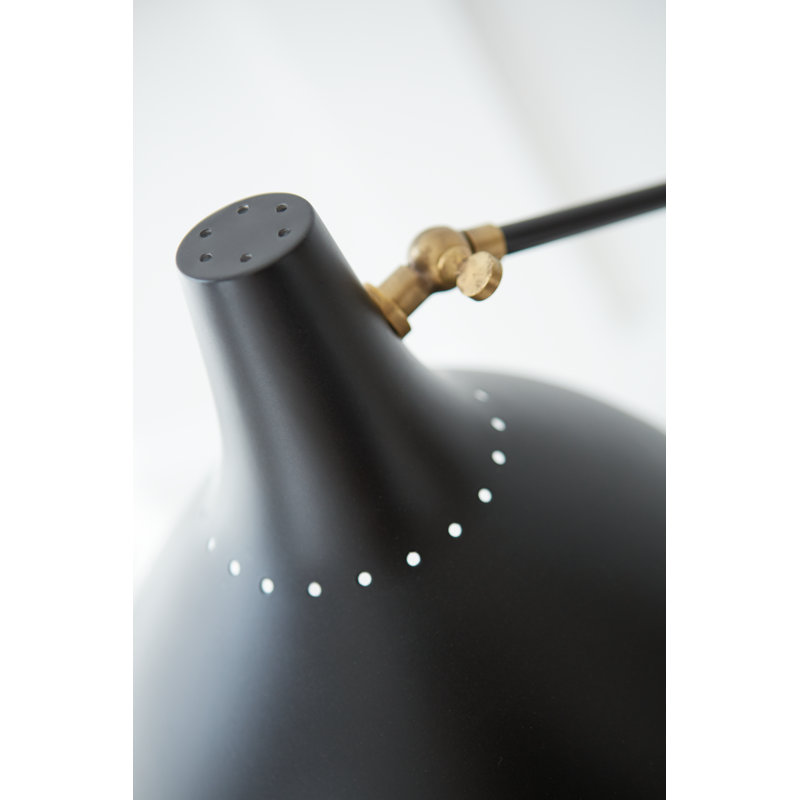 AERIN Charlton Floor Lamp, Black, Black/Hand-Rubbed Antique Brass