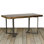 Solid Wood Top Metal Base Dining Table