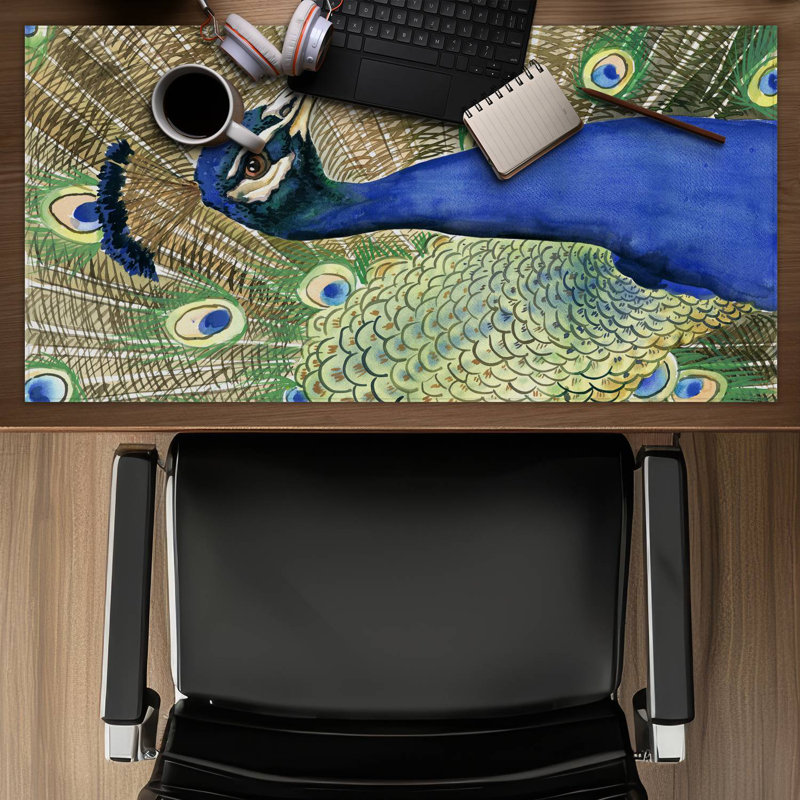 Peacock - 15.75"x31.50" Desk mat