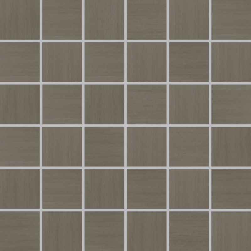 Refinery 2'' W x 2'' L Porcelain Tile Grid Mosaic Sheet, Shadow