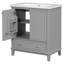 Ensemble de meuble-lavabo 30 po avec lavabo, armoire de salle de bain multifonctionnelle avec portes et tiroir, cadre solide et panneau de fibres à densité moyenne-1750684762