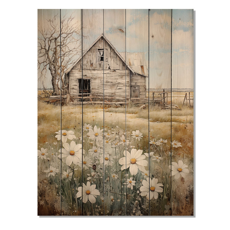Farmhouse Quiet Retreat II On Wood Print, 40" H x 30" W x 0.78" D