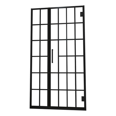 40"X72" Pivot Shower Door With Matte Black Finish And Glass, Bathroom Beauty 40" W X 72" H Enchanting Detail