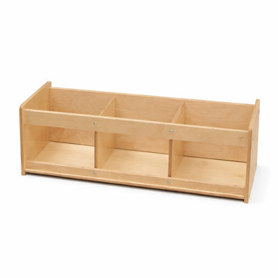3 Compartment Manufactured Wood Book Display