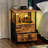  24" H Nightstand with Charging Station and LED Lights, 3-Drawer End Table with USB Ports-446537794