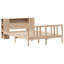 Bookcase Bed Without Mattress Solid Wood Pine-1284111768