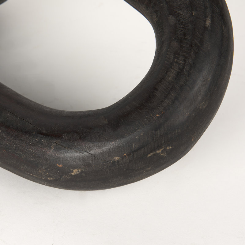 Grand maillon de chaîne en bois Artemi, Noir, 2" H x 21" W x 9.5" D
