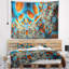 Tapisserie florale extraterrestre brune-28497396