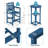 Outdoor HDPE 3-Pieces Patio Bar Sets with Bar Table and Chairs-104287665