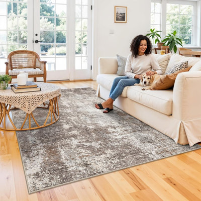 Tapis de couloir long - Tapis de cuisine lavable antidérapant avec envers en caoutchouc, tapis moderne à poils courts et larges pour chambre à coucher, vestibule d'intérieur