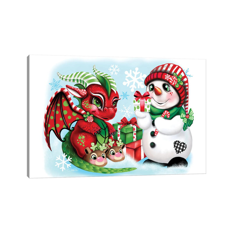 A Gift For My Dragon - Reproduction d'art murale - Toile tendue