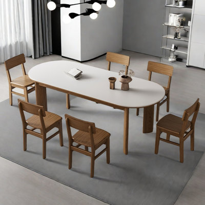 Modern simple household oval dining table sets