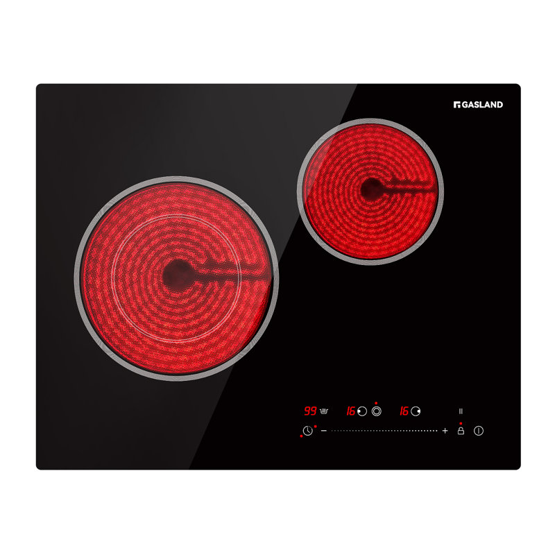 21 in. 2 Elements Smooth Surface (Radiant) Electric Cooktop in Black, ETL Certified