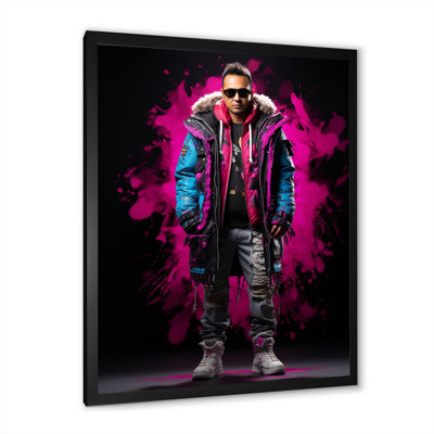 «Streetwear Edge Man Break Dance II - Fashion Illustration, art mural»