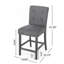 Contemporary Fabric Button Tufted 26 Inch Counter Stools, Set Of 2-1827651105