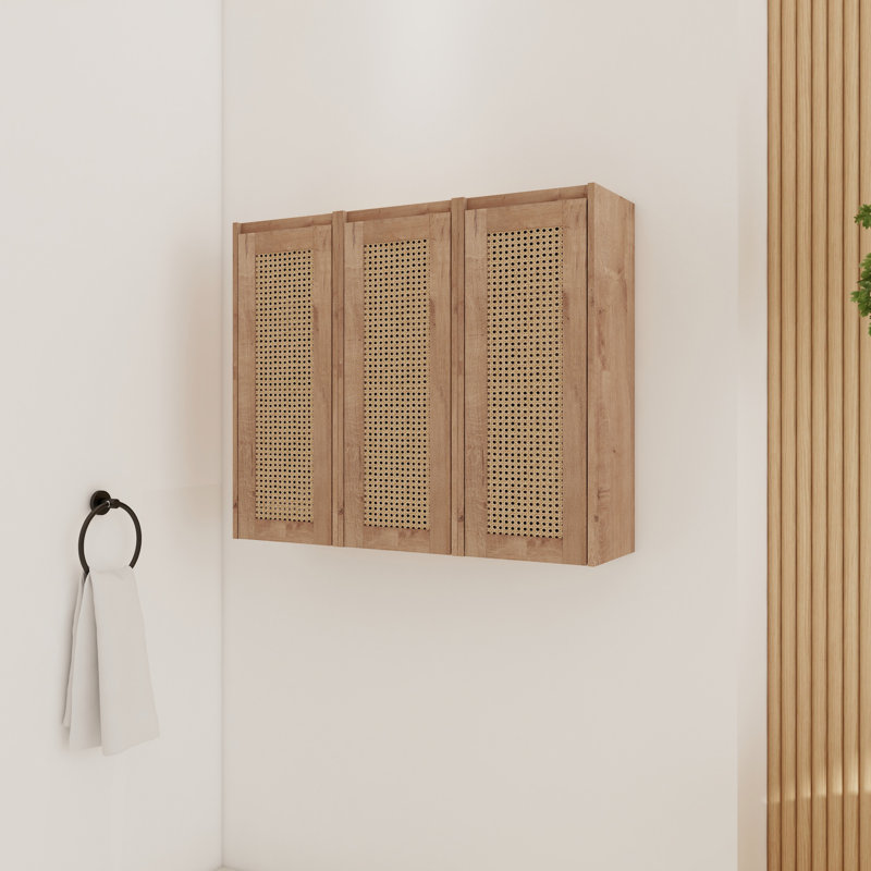 36" Bathroom Side Cabinet,Soft Close Doors,Float Mounting Design, Bathroom Storage