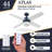 Atlas 44'' Ceiling Fan with LED Lights and Remote Included-1171061066