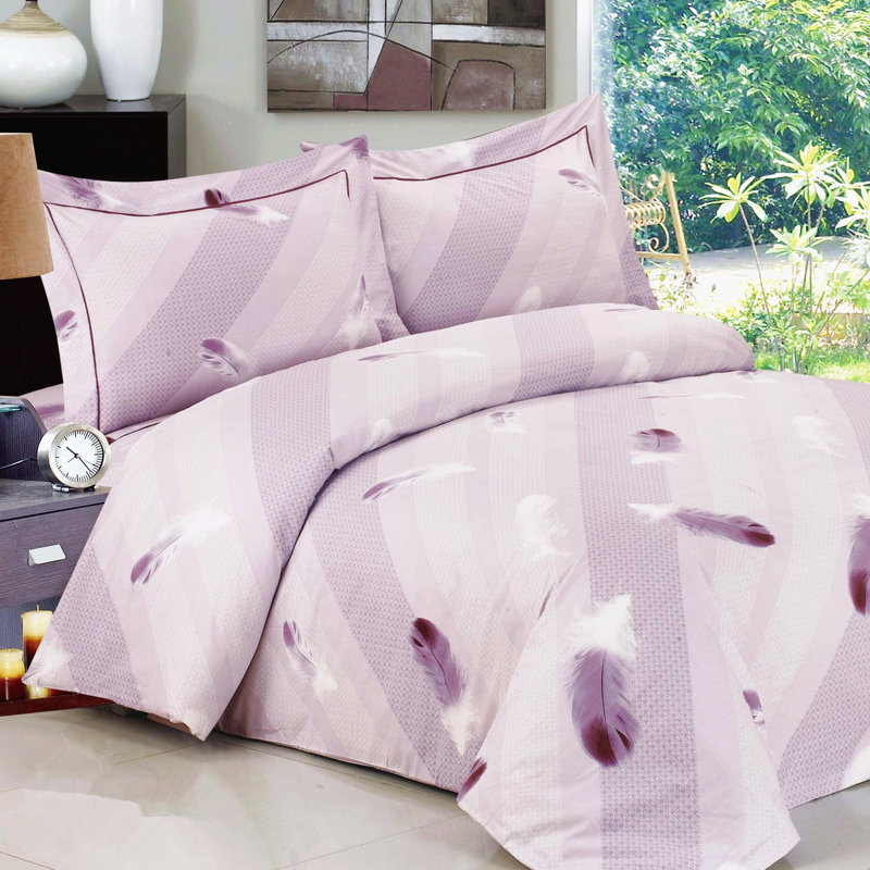 Christianson Purple Animal Print Cotton Bed-in-a-bag, Twin / 48"
