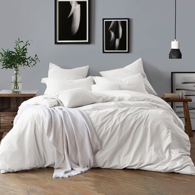 Ebern Designs Kirkus 100% Cotton Chambray Duvet Cover Set & Reviews ...