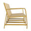 Canapé 1 place intérieur / extérieur 3 pièces Matériau imperméable - Ensemble de conversation pour patio facile à assembler (jaune)