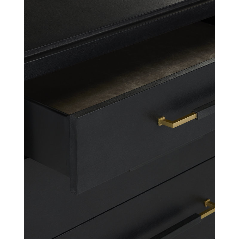 Verona Solid Wood Accent Cabinet, Black