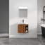 Meuble-lavabo mural multifonctionnel avec porte à fermeture en douceur et tablettes ouvertes-924851001-924850998